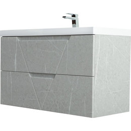 Тумба подвесная с раковиной BelBagno VITTORIA-800-2C-SO-TB-P 80 см, Toros Bianco - фото 