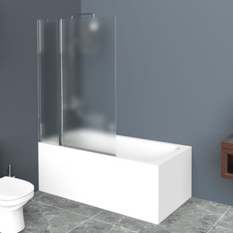 Шторка для ванны BelBagno 120 см UNO-V-11-120/150-P-Cr, хром/матовое - фото 