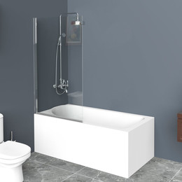 Шторка для ванны BelBagno 80 см UNO-V-1-80/150-C-Cr, хром/прозрачное - фото 