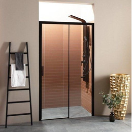 Душевая дверь Aquanet Pleasure AE60-N-160H200U-BT 160 см (стекло 8 мм) чёрный/прозрачное - фото 