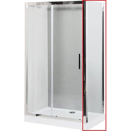 Боковая стенка Aquanet Delta NPE1131 80 см 273608 (стекло 8 мм) хром/прозрачное - фото 