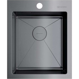 Мойка кухонная Omoikiri Akisame 41-GM (4973094) 1,2 мм, вороненая сталь, Цвет производителя: вороненая сталь - фото 