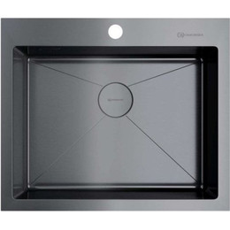 Мойка кухонная Omoikiri Akisame 59-GM (4973096) 1,2 мм, вороненая сталь, Цвет производителя: вороненая сталь - фото 