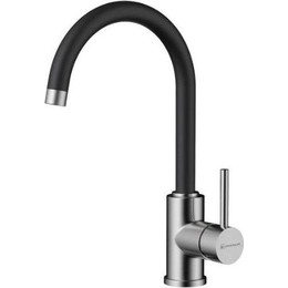 Смеситель для кухни Omoikiri Shinagawa BN-BL 4994252, нержавеющая сталь/чёрный - фото 