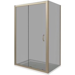 Душевое ограждение Bas Jazz WTW-130-B-BR+SP-90-B-BR 130x90 см, бронза/тонированное - фото 