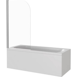 Шторка для ванны Bas Screen H-80-C-CH 800х1400 мм, хром/прозрачное - фото 