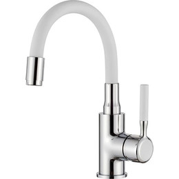 Смеситель для раковины Ledeme L1399-3 белый/хром - фото 