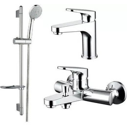 Набор смесителей 3 в 1 для ванны Bravat Eler - фото 