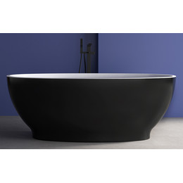 Ванна отдельностоящая Abber AB9207MB 165x80 см, черный матовый - фото 
