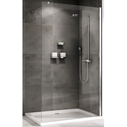 Душевая перегородка Abber Immer Offen 90 см AG61090, хром/прозрачное - фото 