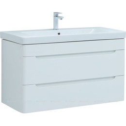 Тумба подвесная с раковиной Aquanet София 105 см 274116, белый - фото 