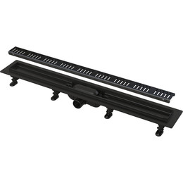 Трап Alcadrain 55 см APZ10BLACK-550M, черный матовый (AG101101550), Цвет производителя: чёрный матовый, Размер трапа: 550 - фото 