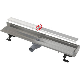 Трап AlcaPlast 95 см APZ23-DOUBLE9-950, нержавеющая сталь (под плитку), Цвет производителя: нержавеющая сталь, Размер трапа: 950 - фото 