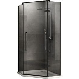 Душевое ограждение Abber Ewiges Wasser 80х80 см AG05080B, черный/прозрачное - фото 