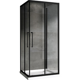 Душевое ограждение Abber Schwarzer Diamant 100х100 см AG02100BH-S100B, чёрный/прозрачное - фото 