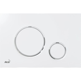 Кнопка смыва Alcaplast Thin M770, белый/хром глянец - фото 