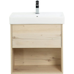 Тумба подвесная с раковиной BelBagno NEON-500-1C-SO-PB 50 см, Pino Bianco - фото 