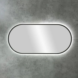 Зеркало Art&Max Bari Led 120 см AM-Bar-500-1200-DS-F, черный матовый - фото 
