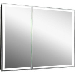 Зеркало-шкаф Art&Max Techno Led 100 см AM-Tec-1000-800-2D-F-Nero, черный матовый - фото 
