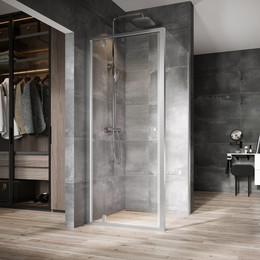 Душевое ограждение Ravak Nexty NDOP1+NPSS 80х80 см 03O40U00Z1+90O40U00Z1, сатин/прозрачное - фото 