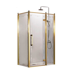 Душевое ограждение Azario Ontario AZ-NBB1231-R 120х90 см, золото/прозрачное/узор - фото 