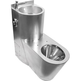 Унитаз напольный антивандальный Тругор УНсбА для ЛсОВ с крышкой полипропилен - фото 