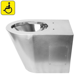 Унитаз подвесной антивандальный Тругор УНббА для ЛсОВ с крышкой полипропилен - фото 