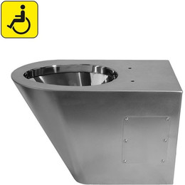 Унитаз подвесной антивандальный Тругор УПббА для ЛсОВ с крышкой полипропилен - фото 