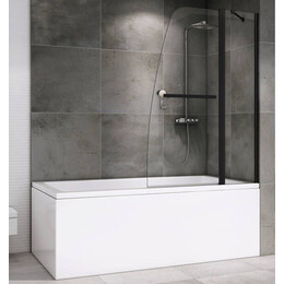 Шторка для ванны Abber Ewiges Wasser 100 см AG50100B, черный/прозрачное - фото 