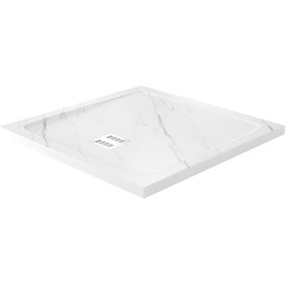 Поддон каменный WasserKraft Rhin 90х90 см 44T03, белый мрамор - фото 