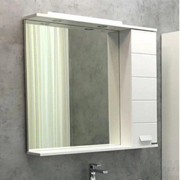 Зеркало-шкаф Comforty Модена М-90 см, белый матовый - фото 