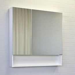 Зеркало-шкаф Comforty Никосия 80 см, белый глянцевый - фото 