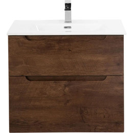 Тумба подвесная с раковиной BelBagno ETNA-H60-1000-2C-SO-RW-P 100 см, Rovere Moro, Цвет фасада: Rovere Moro - фото 