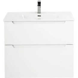Тумба подвесная с раковиной BelBagno ETNA-H60-700-2C-SO-BL-P 70 см, Bianco Lucido, Цвет фасада: Bianco Lucido - фото 