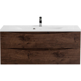 Тумба подвесная с раковиной BelBagno MARINO-1100-2C-SO-RW-P 110 см, Rovere Moro - фото 