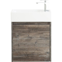 Тумба подвесная с раковиной BelBagno KRAFT MINI-500/260-1A-SO-PP-R 50 см, Pino Pasadena - фото 
