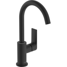 Смеситель для раковины Hansgrohe Rebris E 72576670, черный матовый - фото 