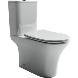 Унитаз-компакт Ceramicanova Fortuna Rimless CN9001 с тонкой крышкой микролифт - фото 
