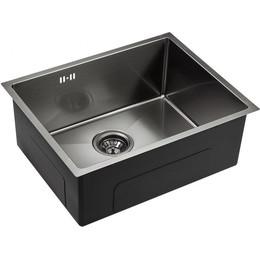 Кухонная мойка Emar EMB-123 PVD Nano Dark 1,2 мм, чёрный, Цвет производителя: чёрный - фото 