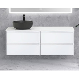 Тумба подвесная со столешницей BelBagno Kraft 120 см KRAFT-600-2C-SO-BO+EK-120-AS-BL-L - фото 