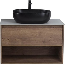 Тумба подвесная со столешницей BelBagno Kraft 80 см KRAFT-800-1C-SO-RT+KEP-80-CESTR - фото 