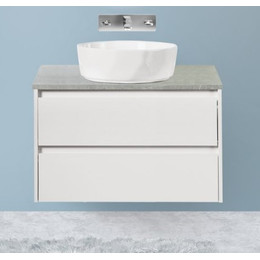 Тумба подвесная со столешницей BelBagno Kraft 80 см KRAFT-800-2C-SO-BO+KEP-80-MGL-W0 - фото 