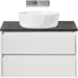 Тумба подвесная со столешницей BelBagno Kraft 80 см KRAFT-800-2C-SO-BO+KEP-80-MNO-W0 - фото 