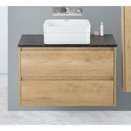Тумба подвесная со столешницей BelBagno Kraft 90 см KRAFT-900-2C-SO-RNN+KEP-90-MNO-W0 - фото 