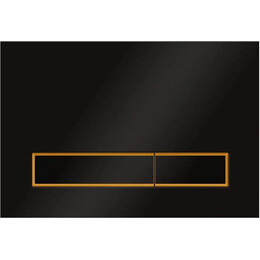 Кнопка смыва Veconi Square Design VFSD003BLG, черный/золото матовое - фото 