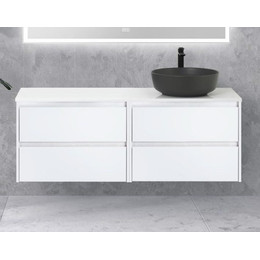 Тумба подвесная со столешницей BelBagno Kraft 120 см KRAFT-600-2C-SO-BO+EK-120-AS-BL-R - фото 