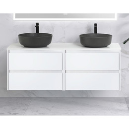 Тумба подвесная со столешницей BelBagno Kraft 120 см KRAFT-600-2C-SO-BO+EK-120-2-BO - фото 