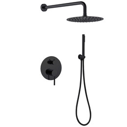 Душевая система для душа Abber Emotion AF8818B, черный матовый - фото 