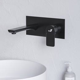 Смеситель для раковины настенный RGW SP-46B 51140546-04, черный матовый - фото 