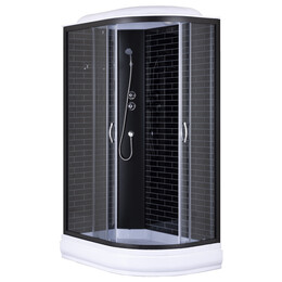Душевая кабина Loranto 120х80 см CS-66120-20L GB 120, черный/серое - фото 